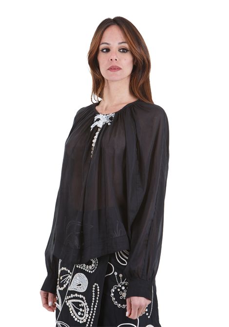 Camicia bohemien nera FORTE FORTE | Camicie | 13534MYSHIRT8000